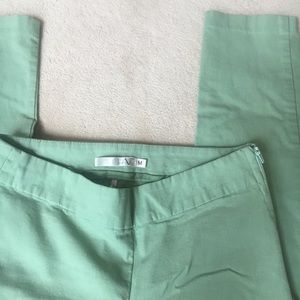 Light green fitted work pants
